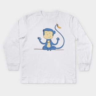 Zen Funky Monkey Kids Long Sleeve T-Shirt